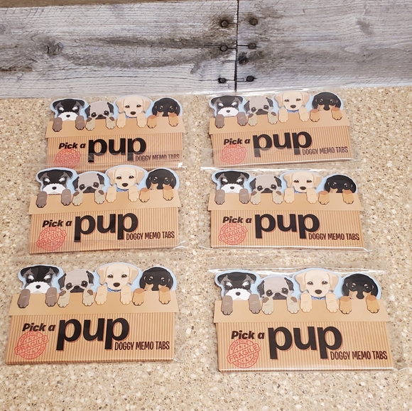 Puppy Tiny Sticky Memo Pads or Signature Tabs - Picture 1 of 3